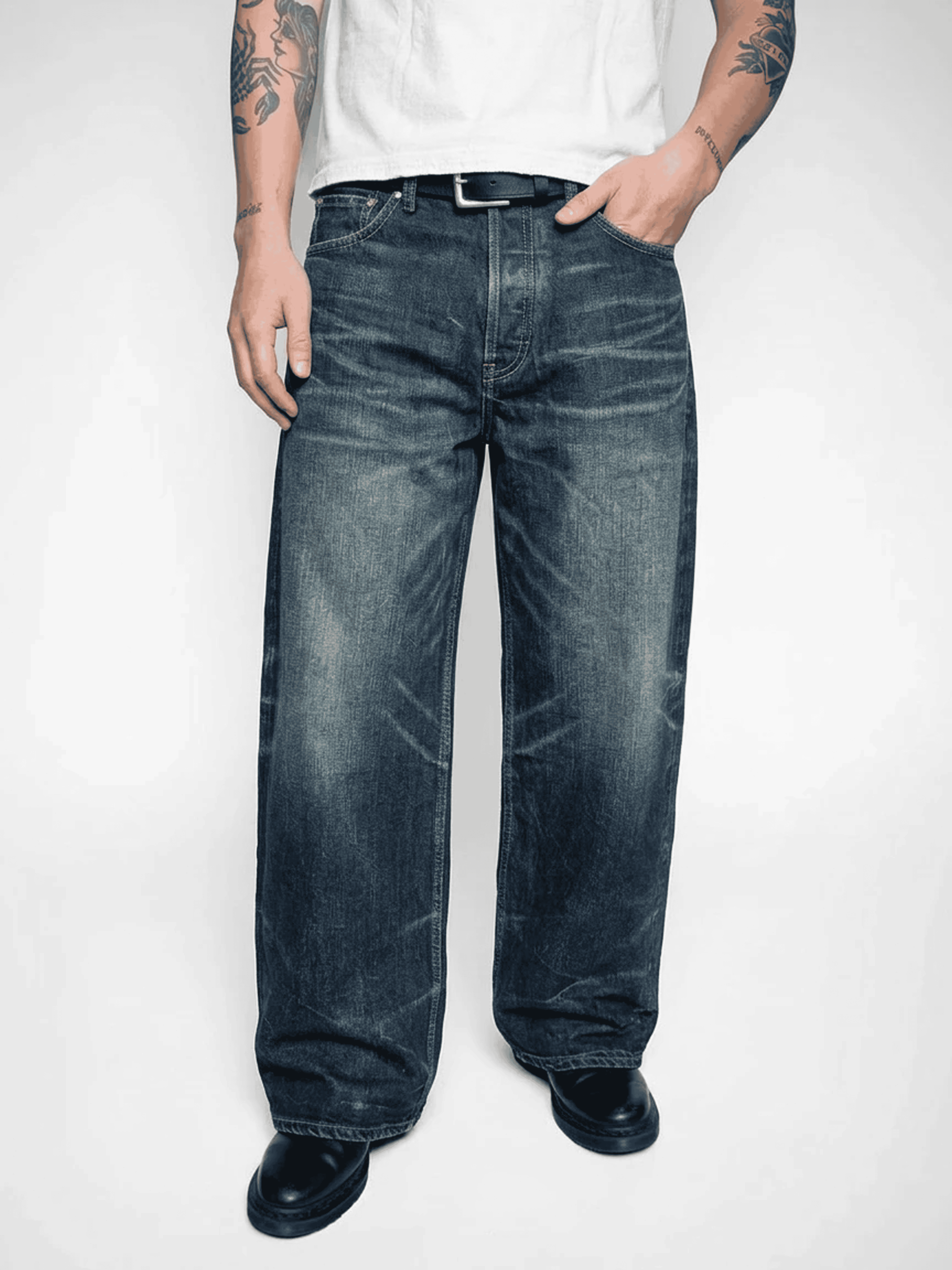 Heavyweight 19 oz Japanese Raw Selvedge Jeans – Loose Straight